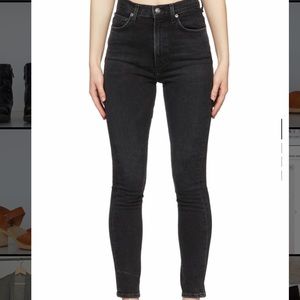 AGOLDE Black Pinch Waist Skinny Jean